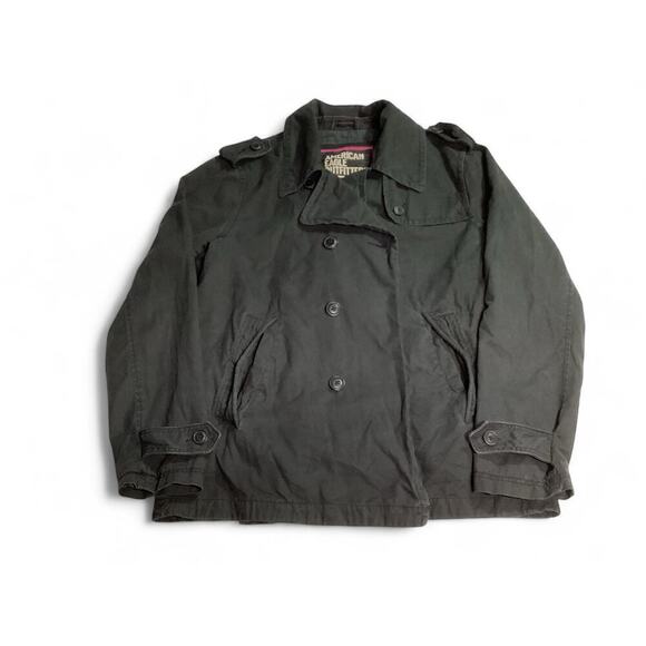 American Eagle Outfitter jacket plaid lining women’s L black - Picture 1 of 7